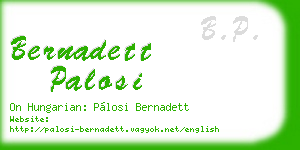 bernadett palosi business card