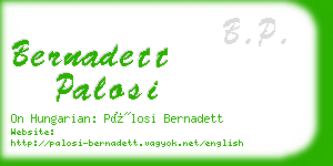 bernadett palosi business card